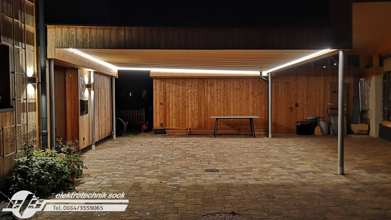 Carport Beleuchtung